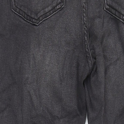 M&S Womens Grey Cotton Skinny Jeans Size 8 L27 in Regular