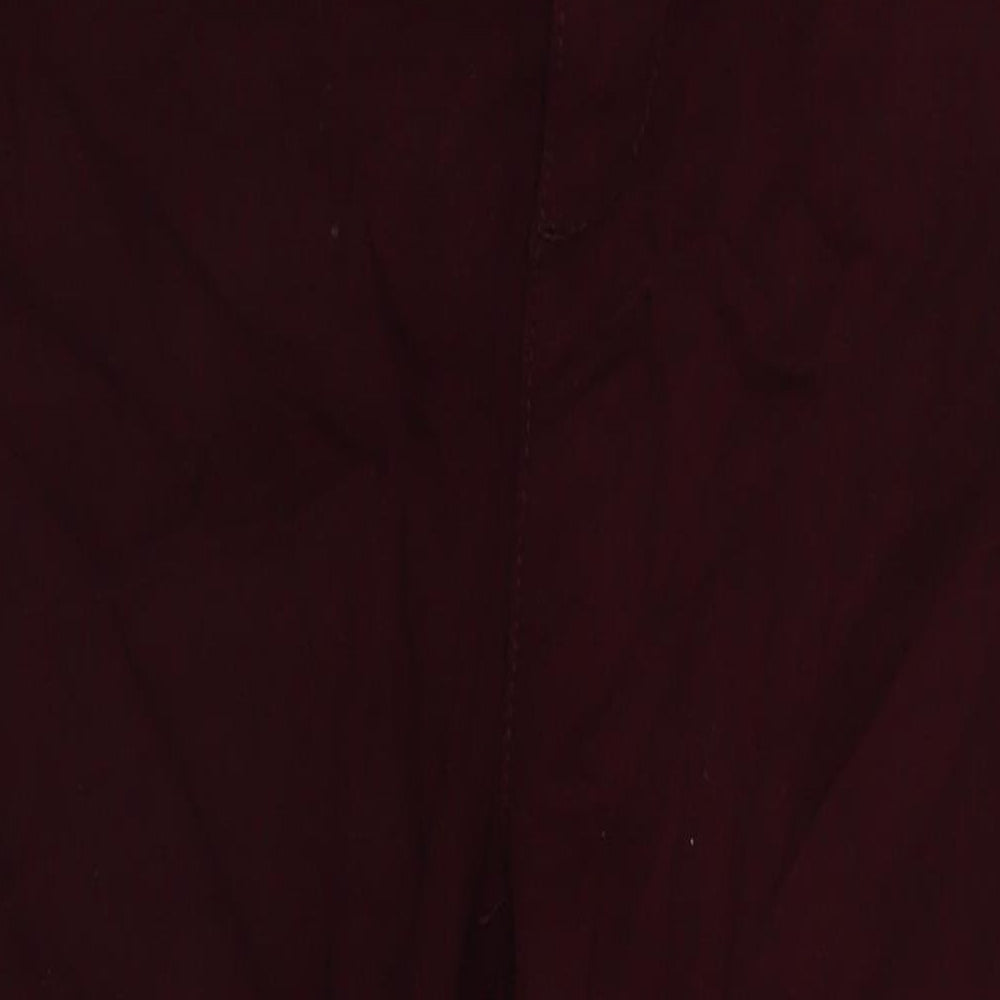 M&S Womens Red Cotton Skinny Jeans Size 12 L24 in Regular - Rhinestone detailing