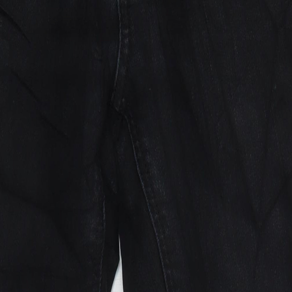 Topshop Womens Black Cotton Skinny Jeans Size 10 L28 in Regular