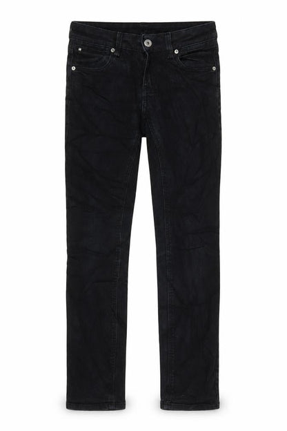 Marks & Spencer Womens Blue Herringbone Cotton Straight Jeans Size 10 L26.5 in Regular