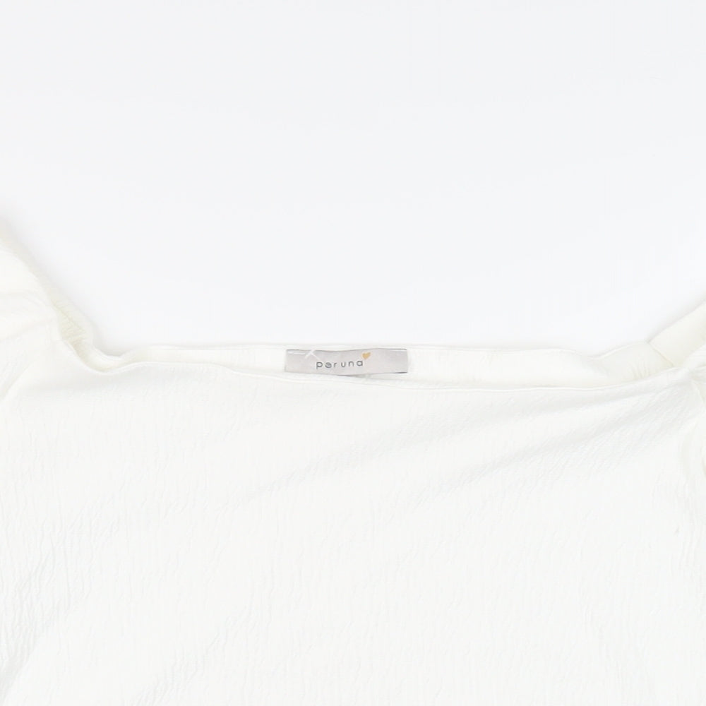 Womens UK Size 14 Per Una White Basic Blouse