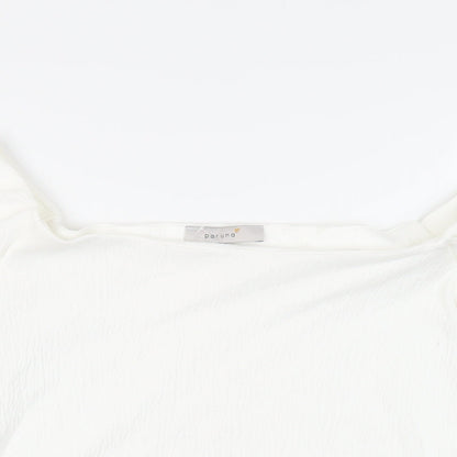 Womens UK Size 14 Per Una White Basic Blouse