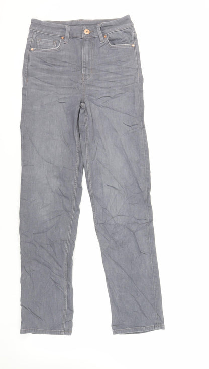 Womens UK Size 8 Marks and Spencer Regular Fit Straight Grey Jeans