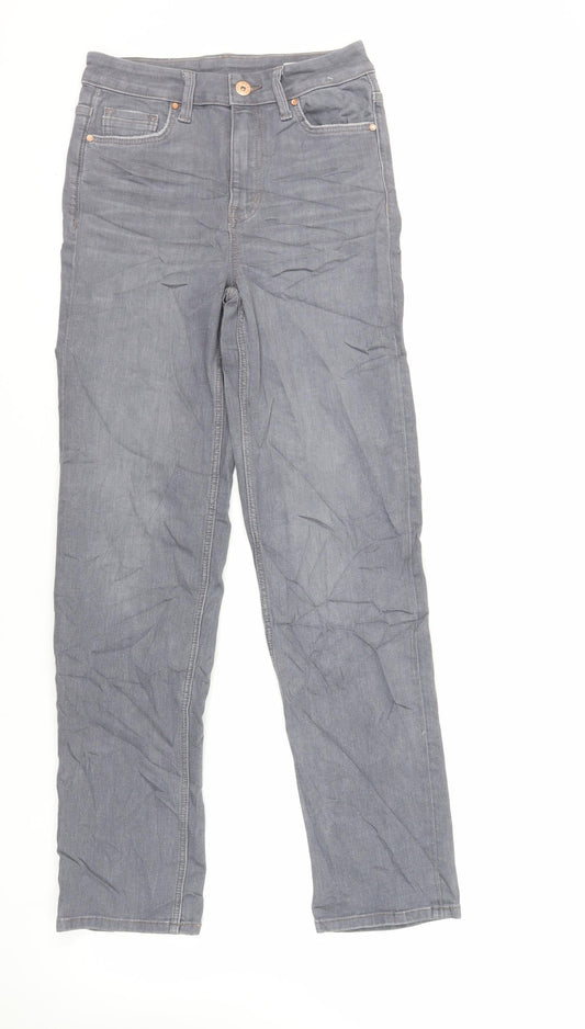 Womens UK Size 8 Marks and Spencer Regular Fit Straight Grey Jeans