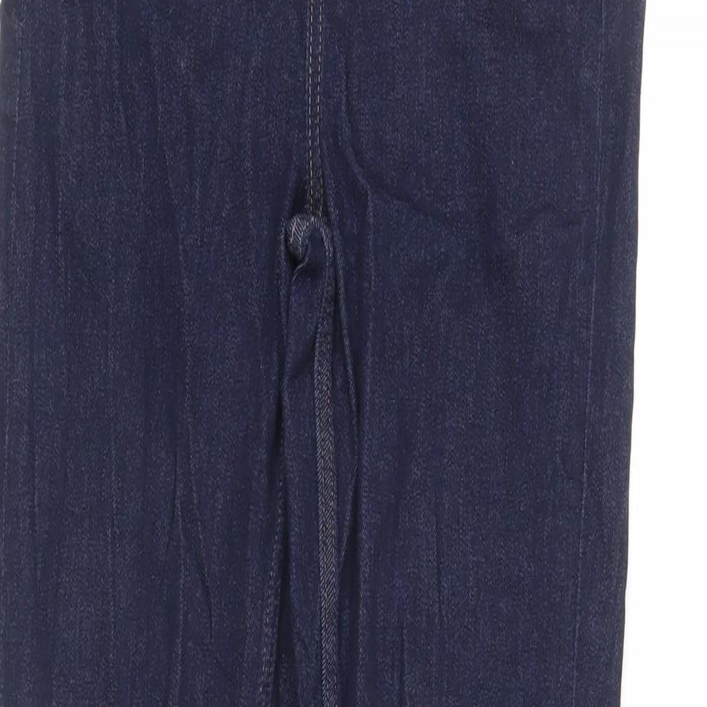 Marks and Spencer Womens Blue Cotton Skinny Jeans Size 8 L31 in Regular Zip