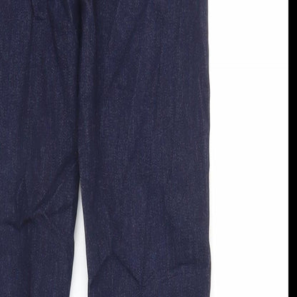 Marks and Spencer Womens Blue Cotton Skinny Jeans Size 8 L31 in Regular Zip