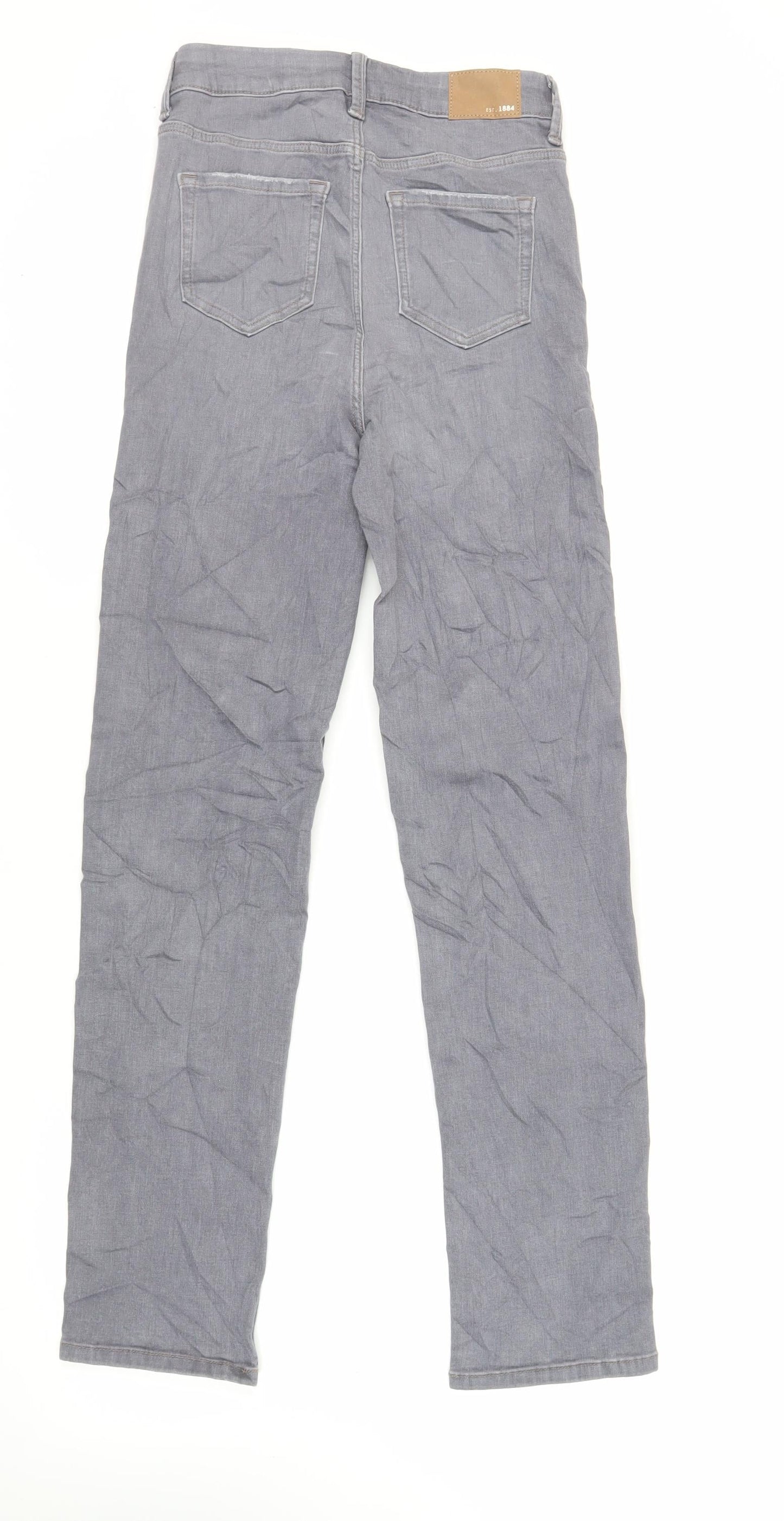 Womens UK Size 8 Marks and Spencer Regular Fit Straight Grey Jeans