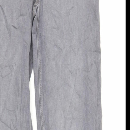 Womens UK Size 8 Marks and Spencer Regular Fit Straight Grey Jeans