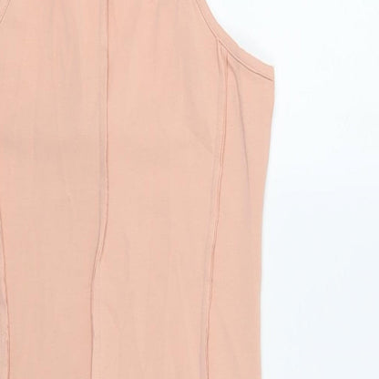 Public Desire Womens Pink Cotton Mini Size 14 Halter Pullover - Backless