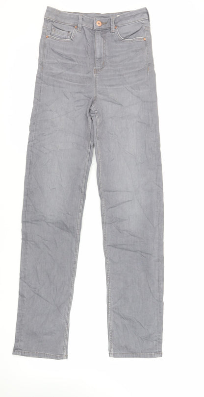 Womens UK Size 8 Marks and Spencer Regular Fit Straight Grey Jeans