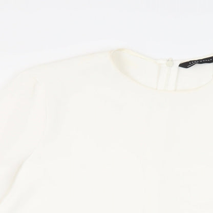 Womens UK Size M Zara White Basic Blouse