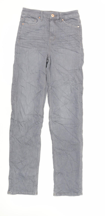 Womens UK Size 8 Marks and Spencer Regular Fit Straight Grey Jeans