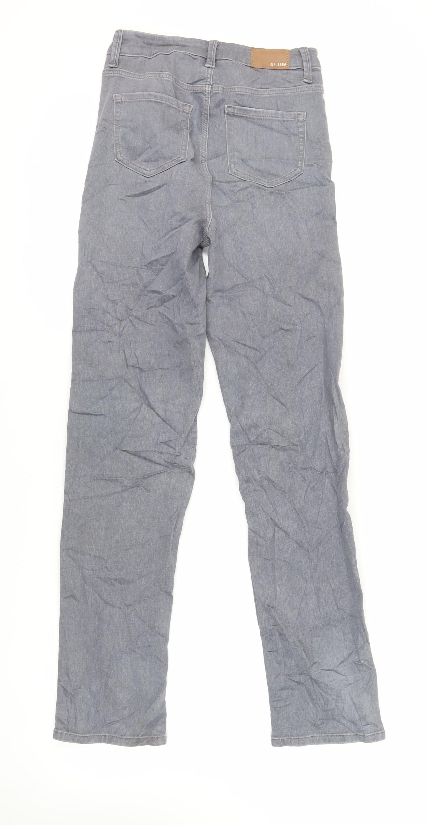 Womens UK Size 8 Marks and Spencer Regular Fit Straight Grey Jeans