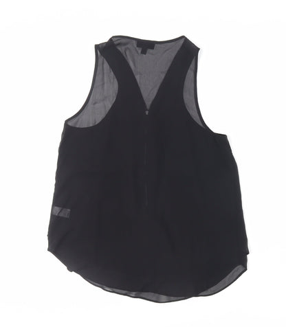 Womens UK Size 12 Topshop Black Basic Tank