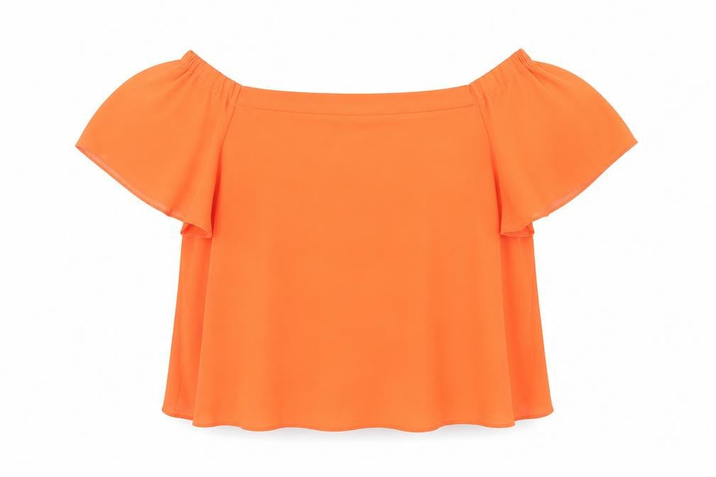 Womens UK Size 14 New Look Orange Basic Blouse