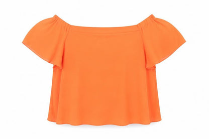 Womens UK Size 14 New Look Orange Basic Blouse