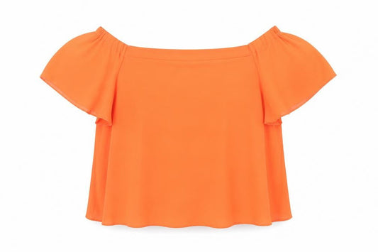 Womens UK Size 14 New Look Orange Basic Blouse