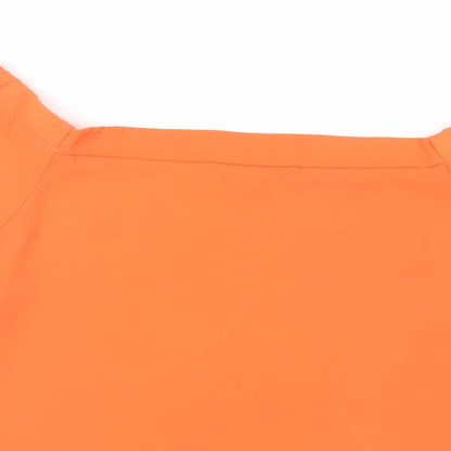 Womens UK Size 14 New Look Orange Basic Blouse