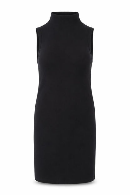 ASOS Womens Black Cotton Bodycon Size 18 Mock Neck Pullover - Ribbed