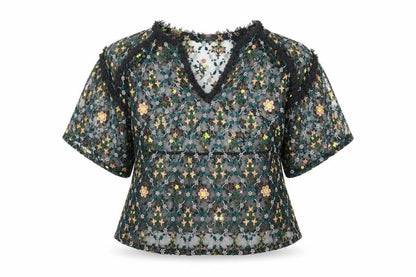 Womens UK Size 10 Topshop Black Basic Blouse