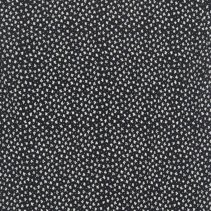 H&M Womens Black Floral Viscose A-Line Size 4 V-Neck Button
