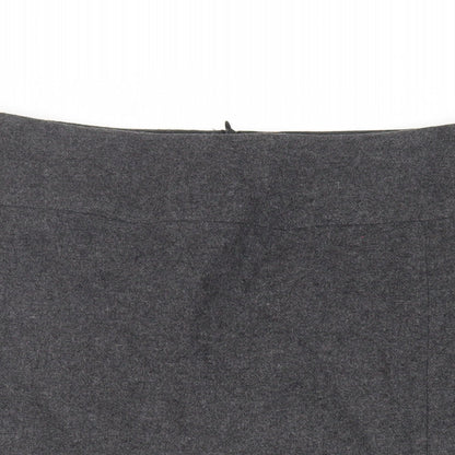 AMARANTO Womens Grey Acrylic Straight & Pencil Skirt Size 16 Zip