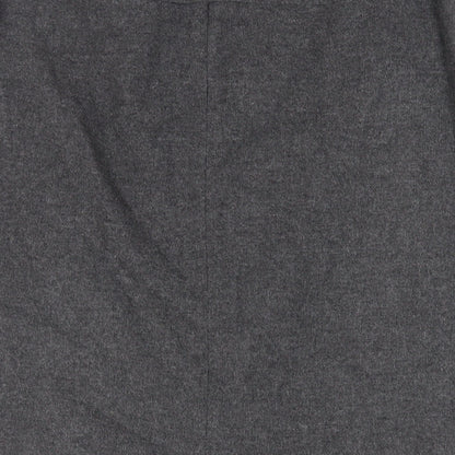 AMARANTO Womens Grey Acrylic Straight & Pencil Skirt Size 16 Zip