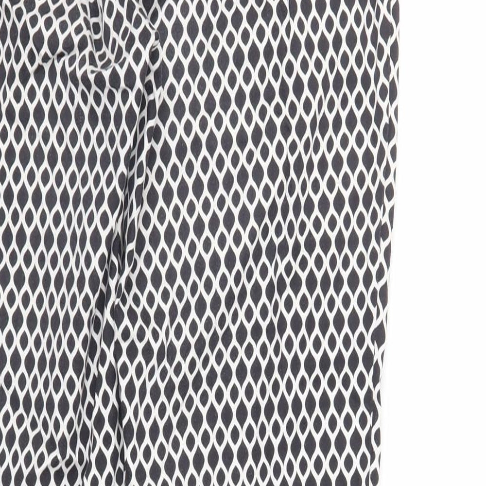 Womens UK Size 10 H&M Regular Fit Capri Black Trousers