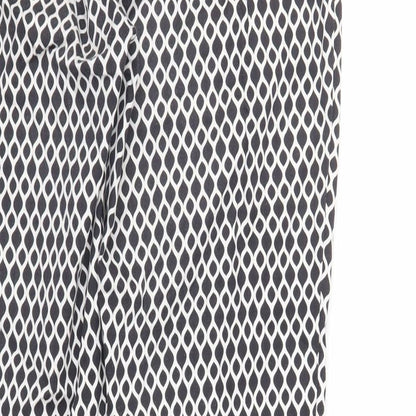 Womens UK Size 10 H&M Regular Fit Capri Black Trousers