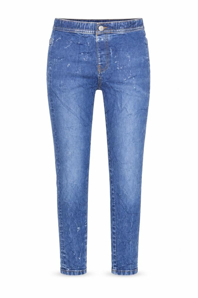 Marks & Spencer Girls Blue Cotton Jegging Jeans Size 13-14 Years Regular - Acid Wash Details