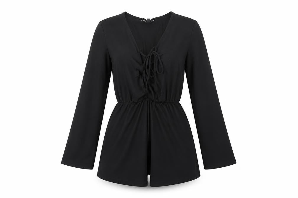 Womens UK Size 8 Topshop One-Piece Black Playsuit