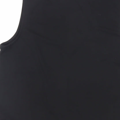 H&M Womens Black Polyester Basic Blouse Size S V-Neck - Lace Detail