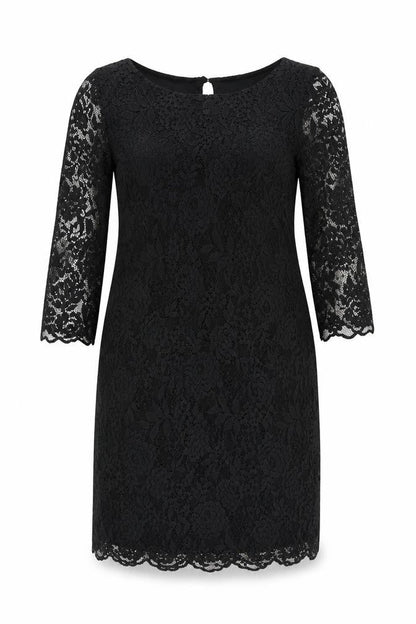 Marks & Spencer Womens Black Viscose Sheath Size 14 Boat Neck Button