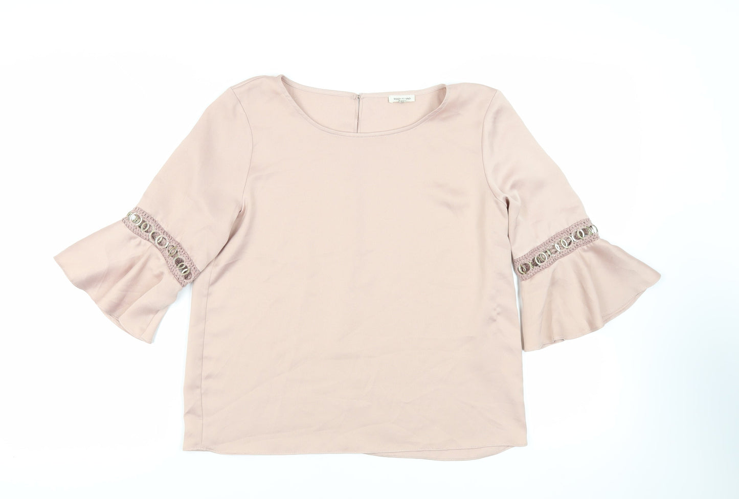 Womens UK Size 10 River Island Pink Basic Blouse