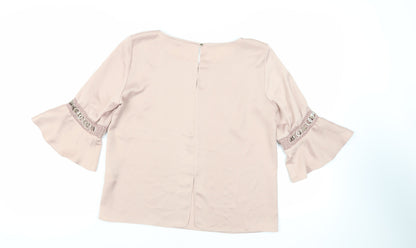 Womens UK Size 10 River Island Pink Basic Blouse