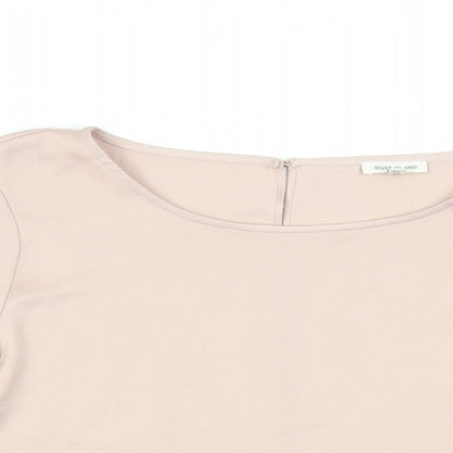Womens UK Size 10 River Island Pink Basic Blouse