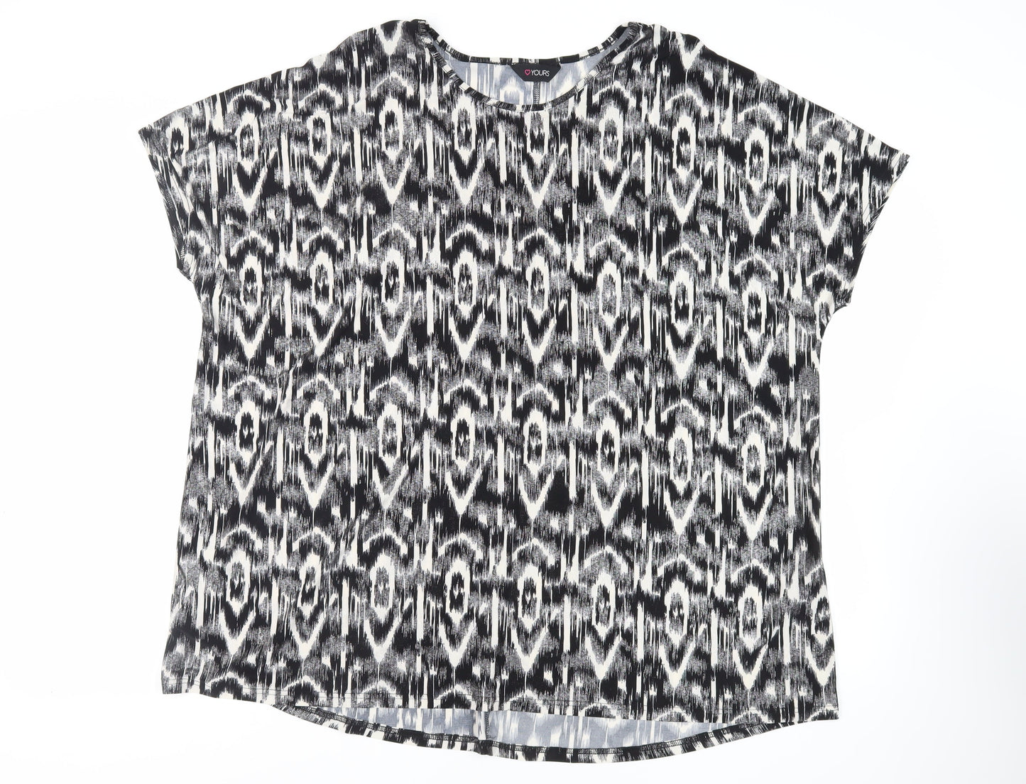 Womens UK Size 22 LOVE YOURS Black Tunic Blouse