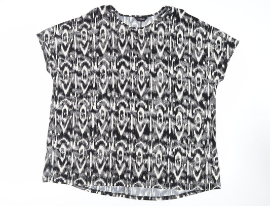 Womens UK Size 22 LOVE YOURS Black Tunic Blouse