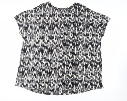 Womens UK Size 22 LOVE YOURS Black Tunic Blouse