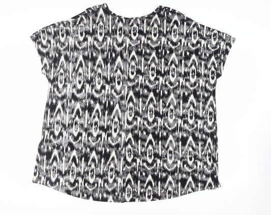 Womens UK Size 22 LOVE YOURS Black Tunic Blouse