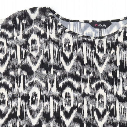Womens UK Size 22 LOVE YOURS Black Tunic Blouse