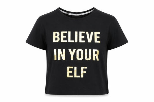 Womens UK Size S New Look Black Basic T-Shirt