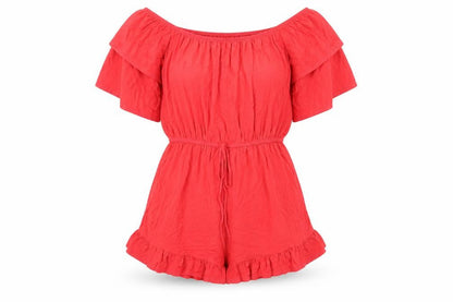 Womens UK Size 10 ASOS One-Piece Red Playsuit