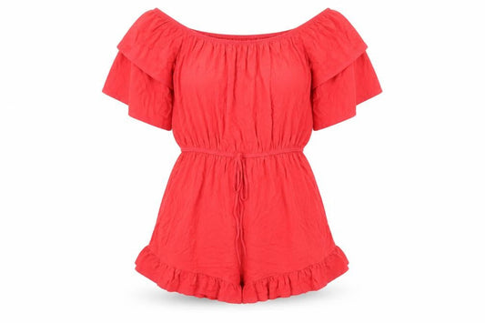 Womens UK Size 10 ASOS One-Piece Red Playsuit
