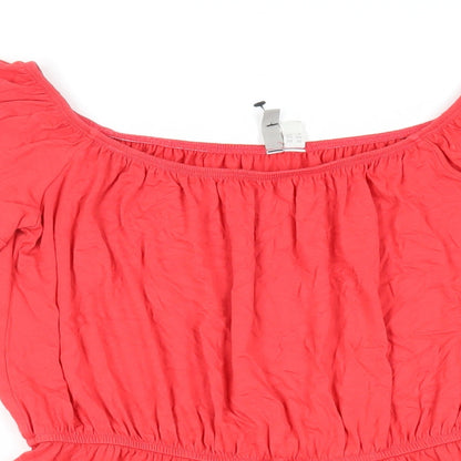 Womens UK Size 10 ASOS One-Piece Red Playsuit
