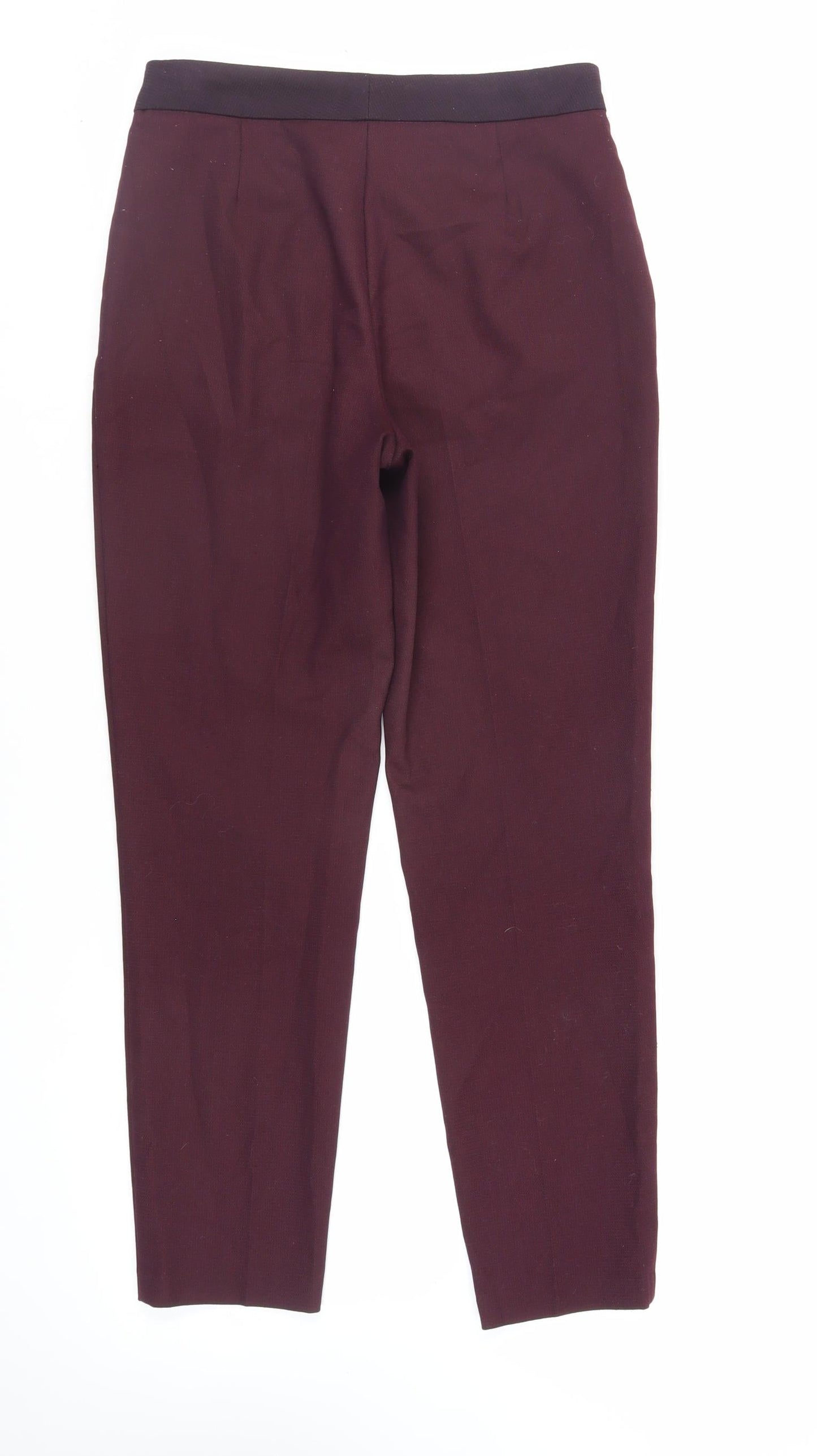 Womens UK Size 8 Marks and Spencer Regular Fit Dress Pants Purple Trousers