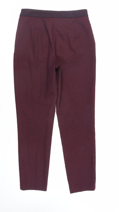 Womens UK Size 8 Marks and Spencer Regular Fit Dress Pants Purple Trousers