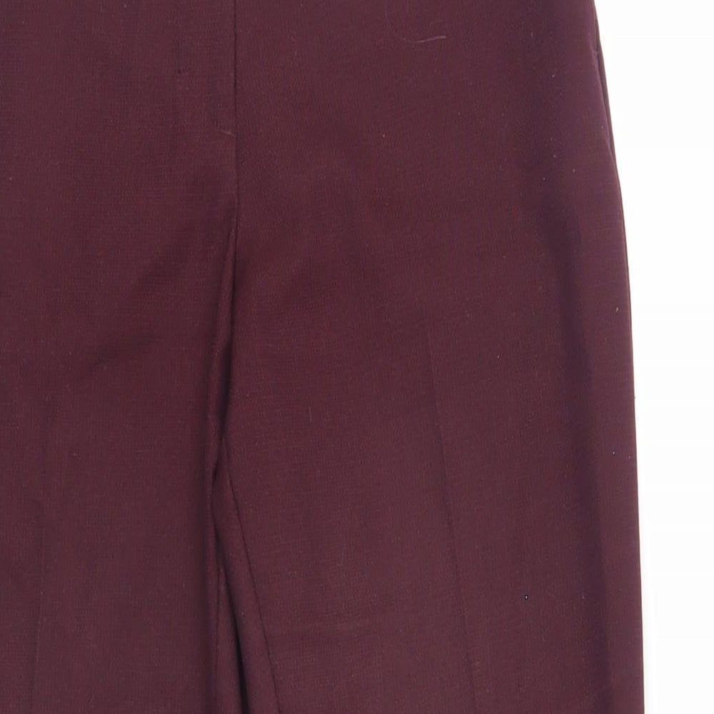 Womens UK Size 8 Marks and Spencer Regular Fit Dress Pants Purple Trousers