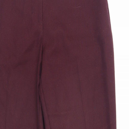 Womens UK Size 8 Marks and Spencer Regular Fit Dress Pants Purple Trousers