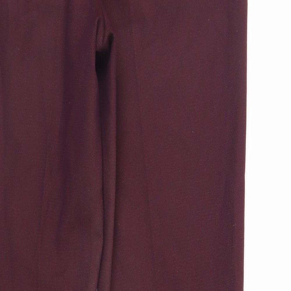 Womens UK Size 8 Marks and Spencer Regular Fit Dress Pants Purple Trousers
